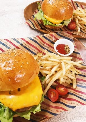 HBでふっくら♪ハンバーガーバンズ！-レシピのメイン写真