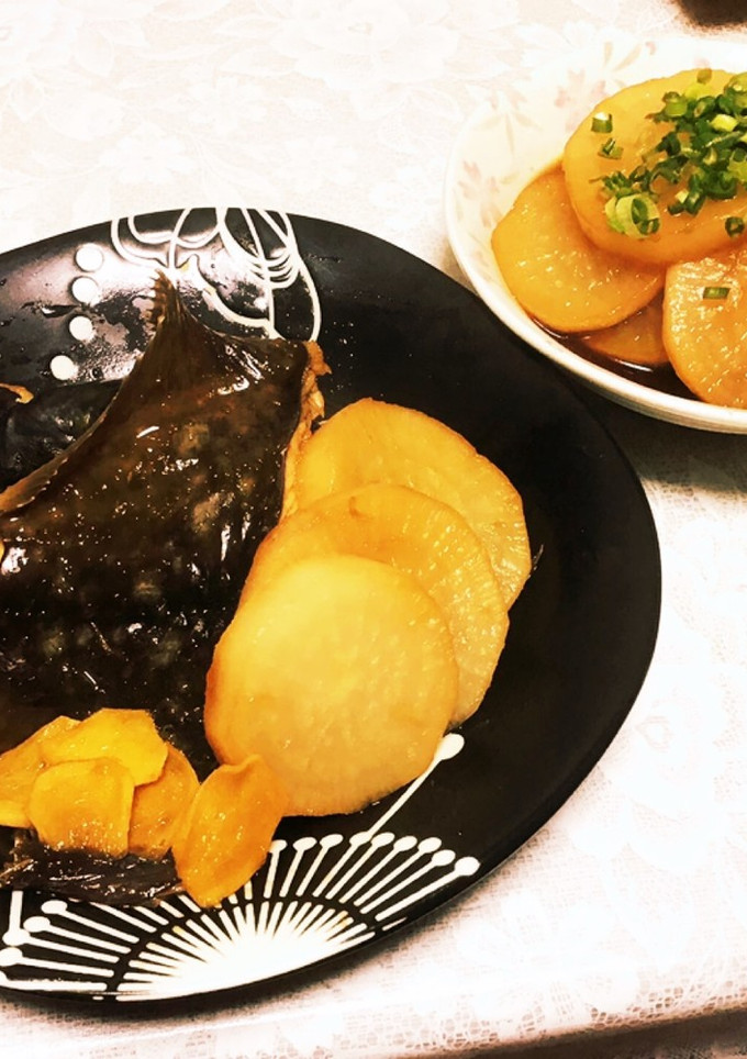 イシガレイの煮付け&大根の煮付け-レシピのメイン写真