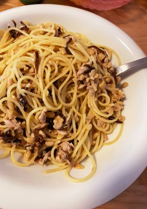 塩昆布のネバネバパスタ-レシピのメイン写真
