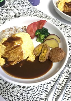 ソイミートそぼろの時短オムライス-レシピのメイン写真