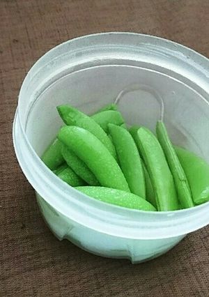 スナップえんどうのレンジ蒸し-レシピのメイン写真
