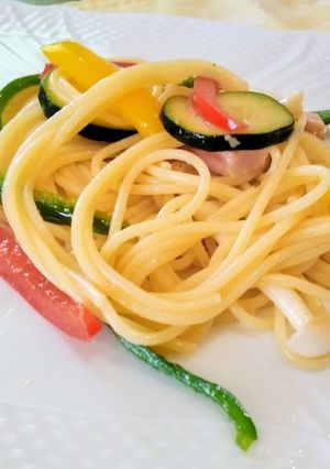 ピーマンの彩りパスタ-レシピのメイン写真