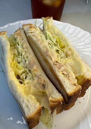 【簡単朝食】ツナマヨチーズホットサンド-レシピのメイン写真