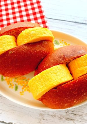 コンビニ食材！糖質オフのだし巻き卵サンド-レシピのメイン写真