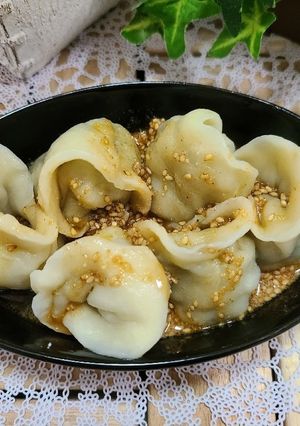 タレが決め手★江戸菜のもっちもち水餃子-レシピのメイン写真