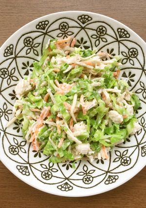春きゃべつ＆サラダチキンのごぼうサラダ-レシピのメイン写真