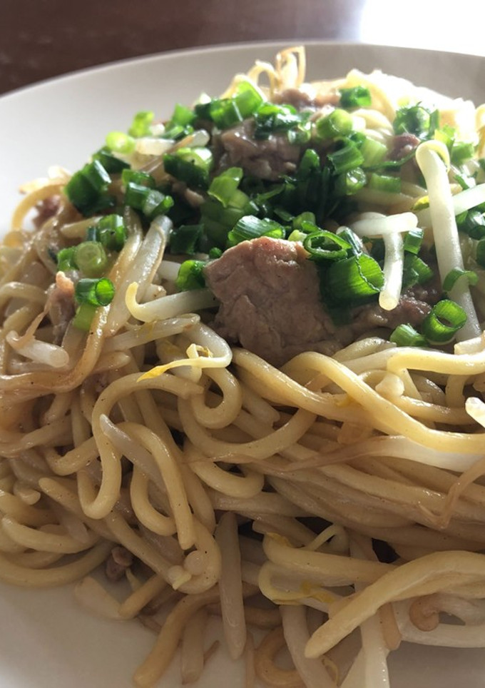 ５分で完成！もやしのしょうゆ焼きそば-レシピのメイン写真