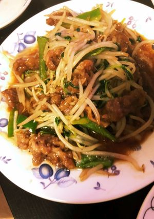 もやし、豆苗、牛肉青椒肉絲風-レシピのメイン写真