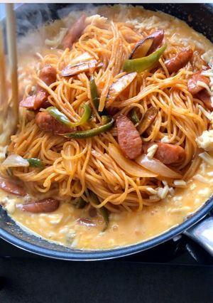 チーズオムナポリタン-レシピのメイン写真