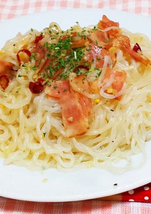 簡単☆白滝ペペロンチーノ-レシピのメイン写真