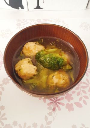 鶏団子とブロッコリーの煮物-レシピのメイン写真