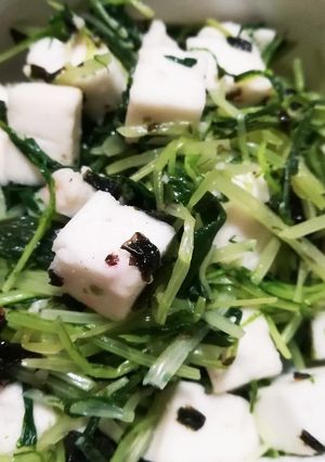 韓国海苔、ハンペン、水菜の和え物-レシピのメイン写真