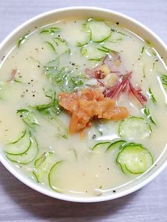 梅ときゅうりの冷や汁♡③-レシピのメイン写真