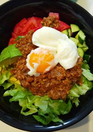 夏の暑い日に♪野菜たっぷり!タコライス-レシピのメイン写真