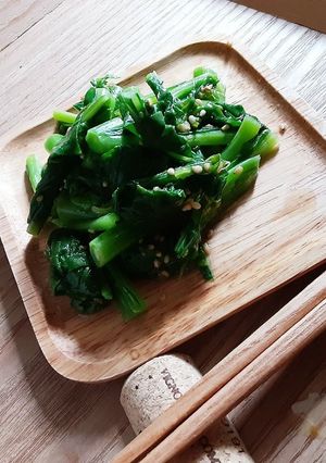 白だしで優しい味付け～かき菜のからし和え-レシピのメイン写真