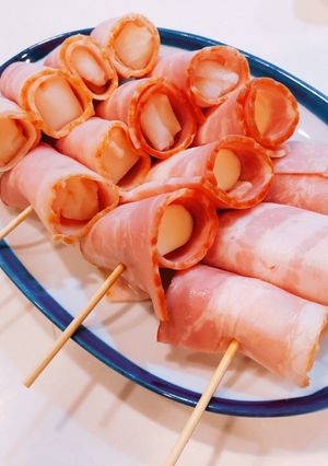 おうちで焼き鳥！餅巻きベーコン-レシピのメイン写真
