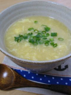 とろ~りあったか♪コーンと卵のスープ-レシピのメイン写真