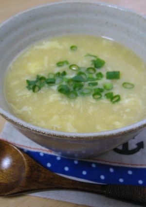 とろ～りあったか♪コーンと卵のスープ-レシピのメイン写真