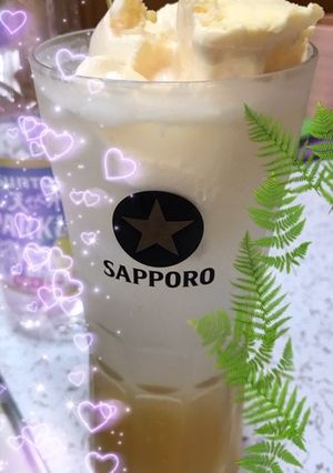 爽快☆マンゴー玄米黒酢でクリームソーダ♪-レシピのメイン写真
