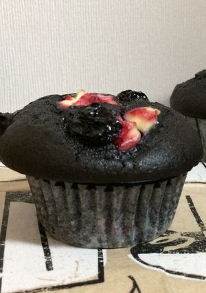 ブラックココア&ダークチェリーのマフィン-レシピのメイン写真