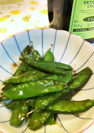 絹さや 塩炒め 簡単おつまみ-レシピのメイン写真