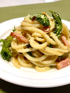 山菜のペロンチーノ風焼きうどん-レシピのメイン写真
