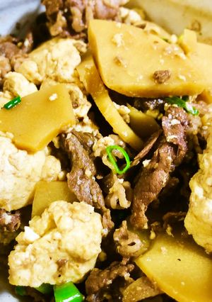 たけのこ肉豆腐-レシピのメイン写真