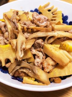 たけのこと豚肉炒め-レシピのメイン写真