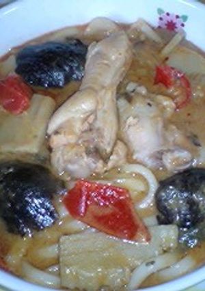 レッドカレーうどん-レシピのメイン写真