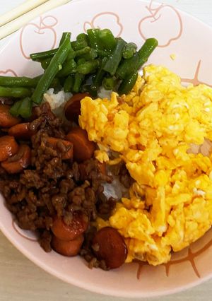手抜き３色丼-レシピのメイン写真