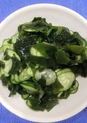 簡単ヘルシー！きゅうりワカメ白だし酢の物-レシピのメイン写真
