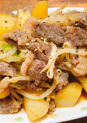 牛肉と余り野菜の香味醤油炒め-レシピのメイン写真
