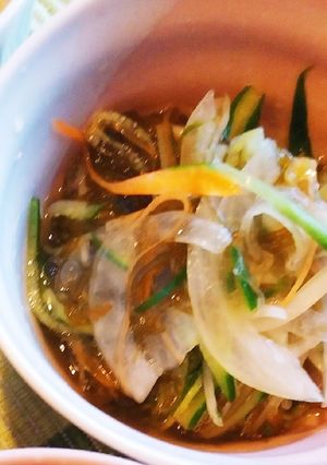 便秘解消！もずくサラダ-レシピのメイン写真