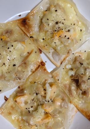 ワンタンの皮でツナマヨピザ★-レシピのメイン写真