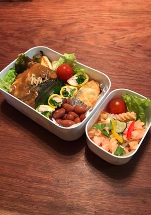 お弁当・56さばの味噌煮どーんとのっけ-レシピのメイン写真