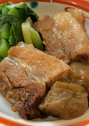 【簡単】梅酒と日本酒で作る豚角煮-レシピのメイン写真