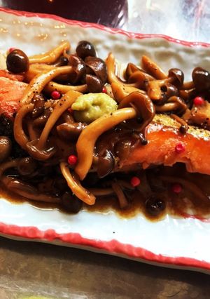 鮭の醤油バターきのこ-レシピのメイン写真