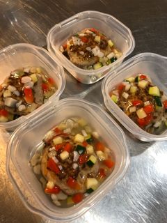 【離乳食後期】野菜あんかけハンバーグ-レシピのメイン写真
