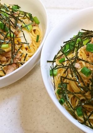 豚キムチ納豆パスタ-レシピのメイン写真