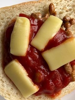 納豆トマトソーストースト-レシピのメイン写真