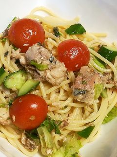 鯖の水煮缶★簡単冷製パスタ-レシピのメイン写真
