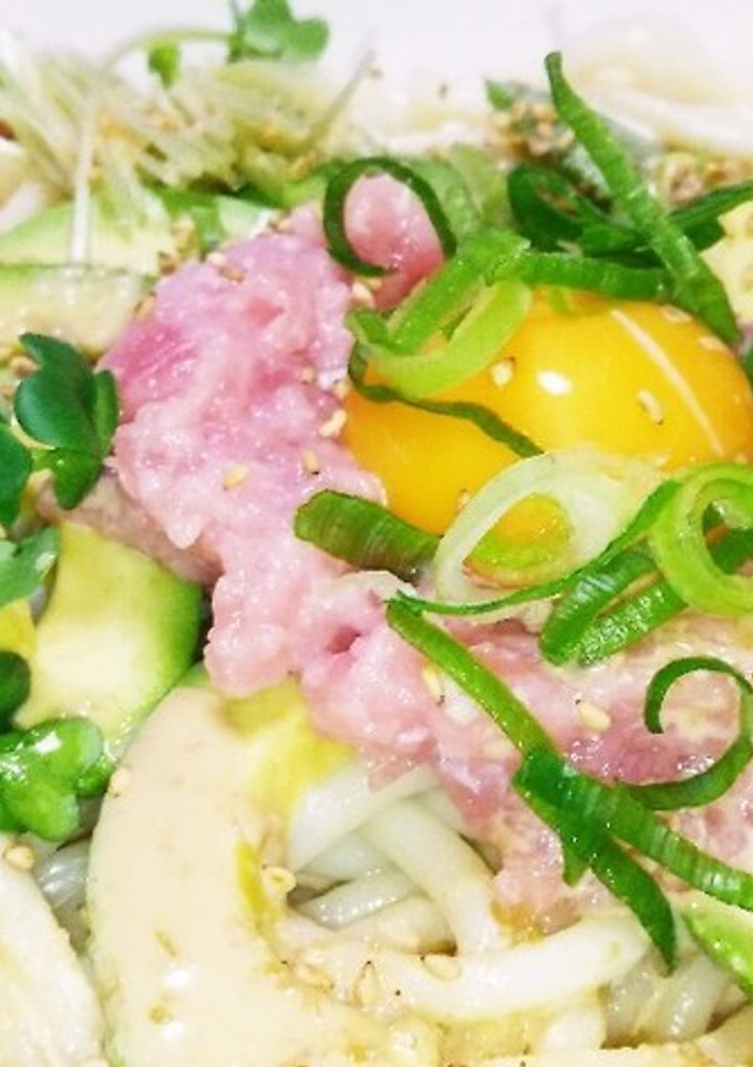 激ウマ‼️アボカドねぎとろうどん-レシピのメイン写真