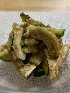 焼きなすとささみの胡麻和え-レシピのメイン写真