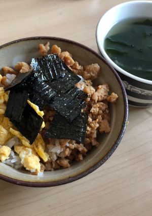 誰でも簡単☆鶏そぼろ丼-レシピのメイン写真