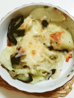 ナスとジャガイモとチーズ焼き-レシピのメイン写真