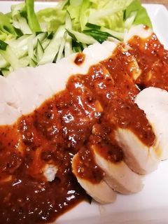 しっとりサラダチキンでよだれ鶏-レシピのメイン写真