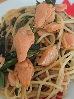 「昆布茶ん」で鮭とキノコの和風パスタ-レシピのメイン写真