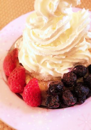★ホイップたっぷり♡パンケーキ★-レシピのメイン写真