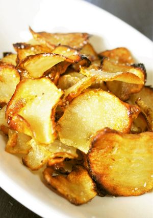 菊芋を炒めて作る！塩味☆ポテトチップス-レシピのメイン写真