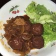 冷凍肉団子の美味しいソース餡かけ